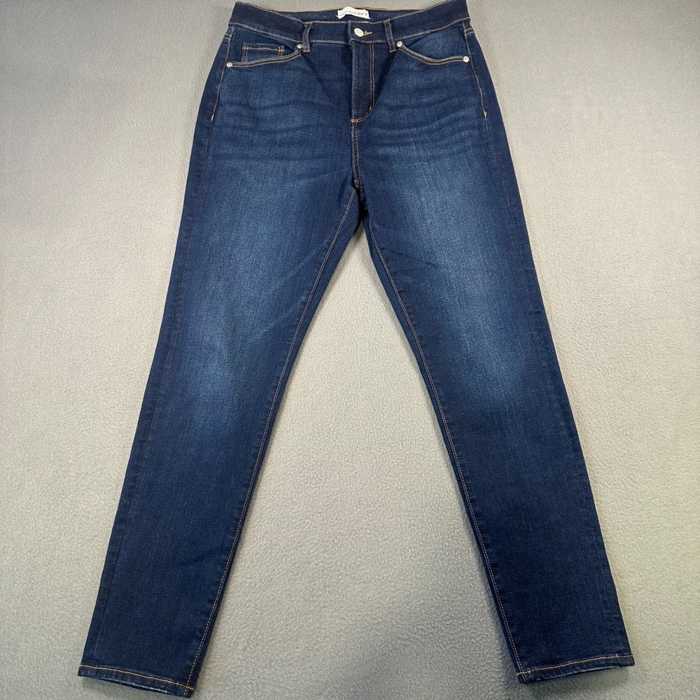 Loft The Skinny Jeans Womens 30/10 Dark Wash High Rise Denim Indigo Blue